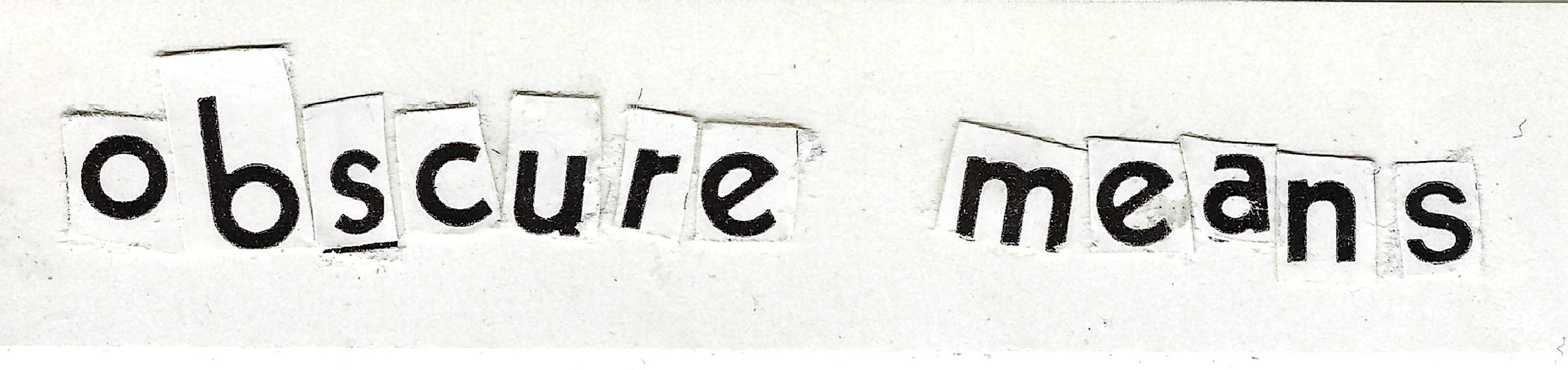 Obsecure Definiton Obscure Meaning